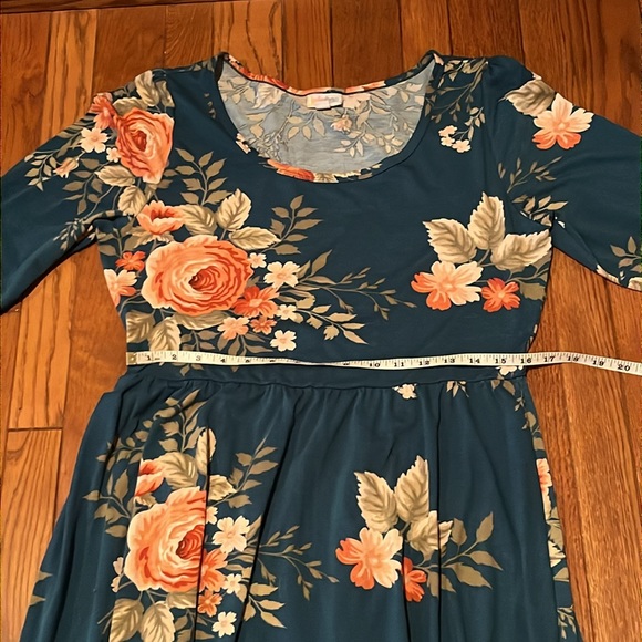 LuLaRoe floral fit and flare maxi XL - Picture 5 of 9